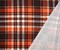 Brown-Orange Poly Plaid Print Stretch Spandex Liverpool Double Knit Fabric By the Yard